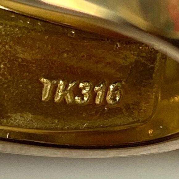 Men's Gold Crystal Encrusted Bling Ring size 11 - Picture 5 of 6